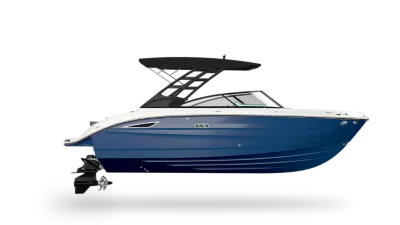 Sea Ray SDX 250 OB Base Profile - Blue HT side render