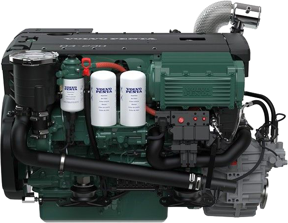 Twin Volvo Penta D4 — 320 HP sterndrive (diesel)