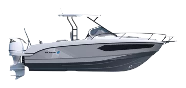 Flyer 8 SUNdeck Gris Perle hull side render