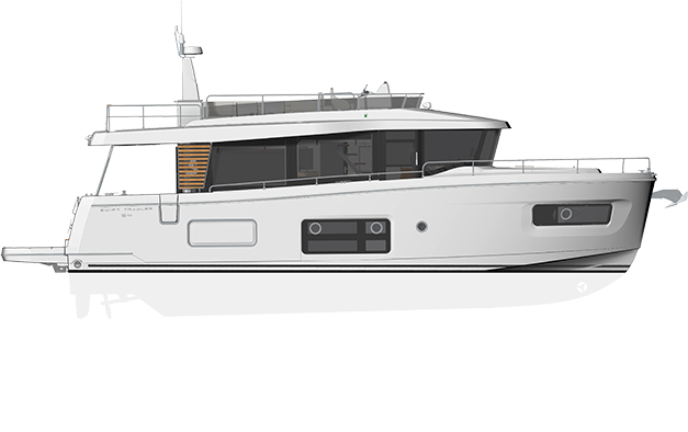 Swift Trawler 54 Profile — standard side render